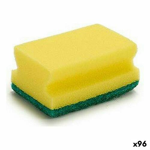 Svamp Gul Grøn Syntetisk fiber 4 x 9 x 6,5 cm (96 enheder)