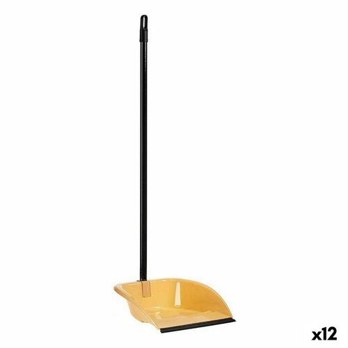Fejebakke med langt skaft - foldbar, flødefarvet, PVC/metal, 28,5 × 87,5 × 31 cm (12 stk.)