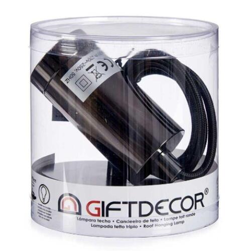 Pendel - Loftslampe i sort metal, 60 W (6 stk.)