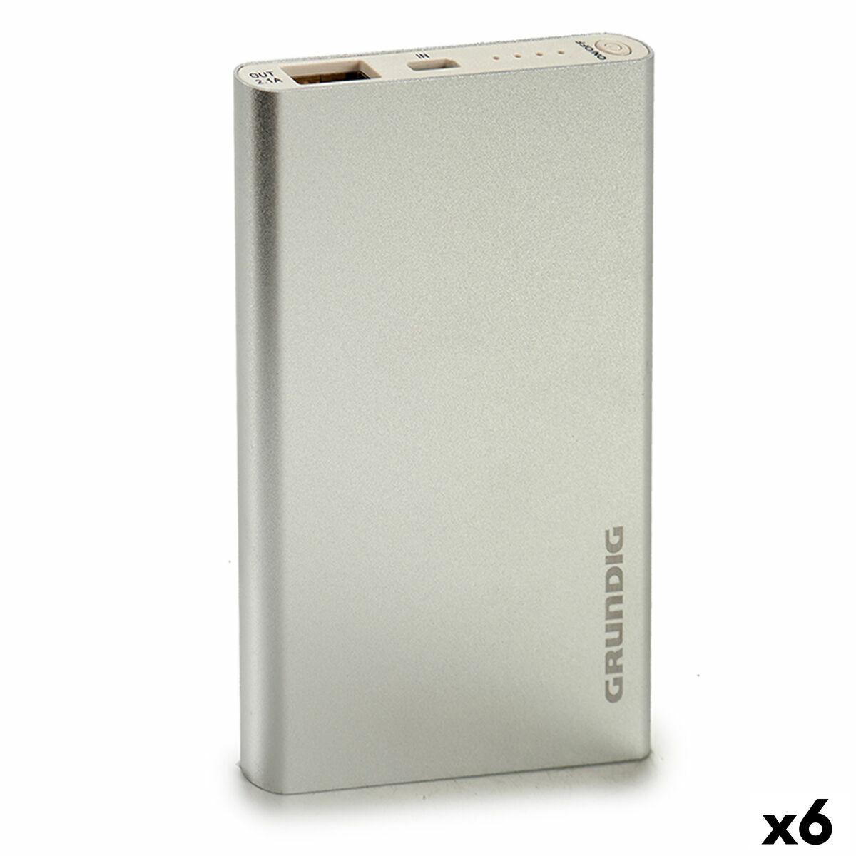 Powerbank Grundig 4000 mAh Sølvfarvet (6 enheder)