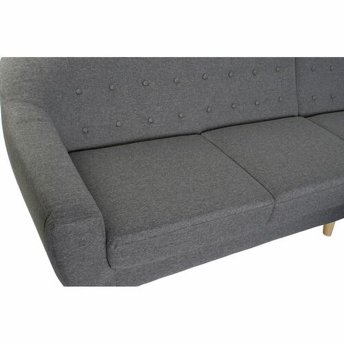 3 personers sofa 8424001799442 Grå Multifarvet Natur Træ Gummitræ Scandi 230 x 144 x 84 cm