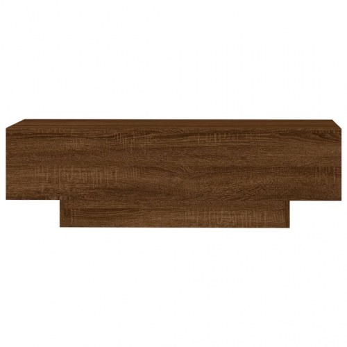 Sofabord 100x49,5x31 cm konstrueret træ brun egetræsfarve