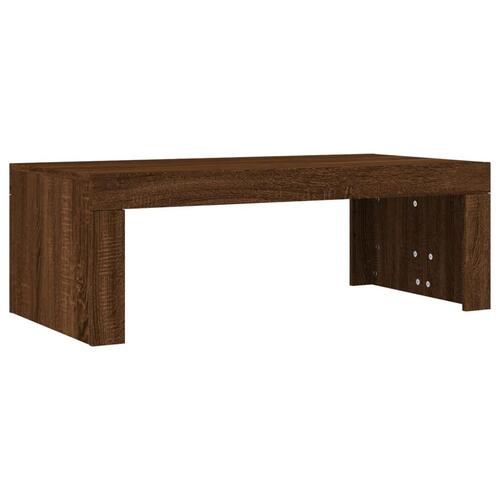 Sofabord 102x50x36 cm konstrueret træ brun egetræsfarve