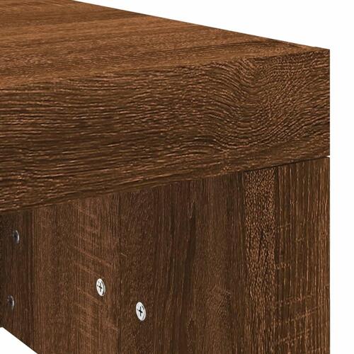 Sofabord 102x50x36 cm konstrueret træ brun egetræsfarve