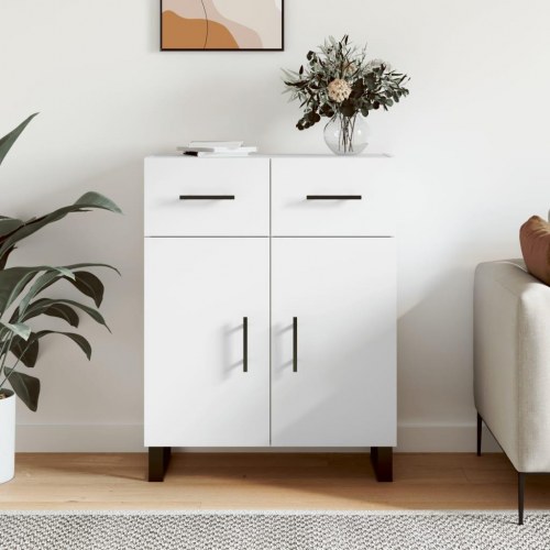 Skænk 69,5x34x90 cm konstrueret træ hvid