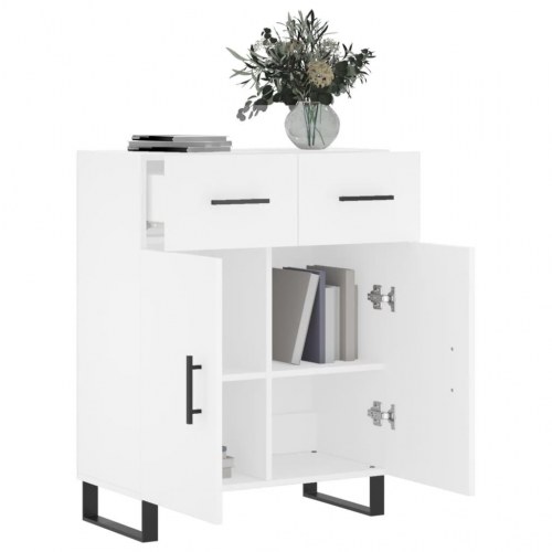 Skænk 69,5x34x90 cm konstrueret træ hvid
