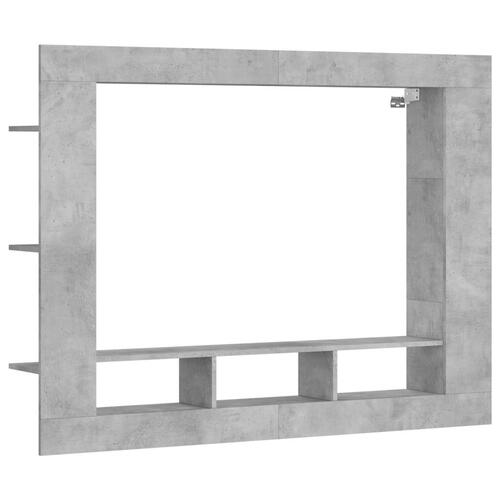 Tv-møbel 152x22x113 cm konstrueret træ betongrå
