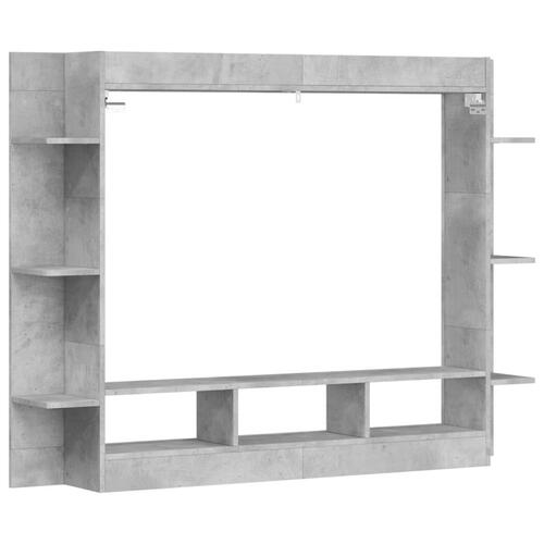 Tv-møbel 152x22x113 cm konstrueret træ betongrå