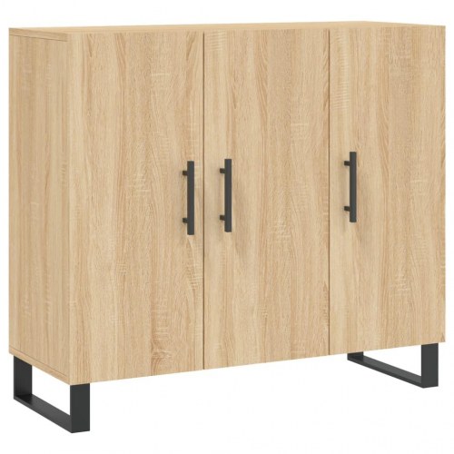 Skab/skænk 90 × 34 × 80 cm i konstrueret træ - sonoma-eg