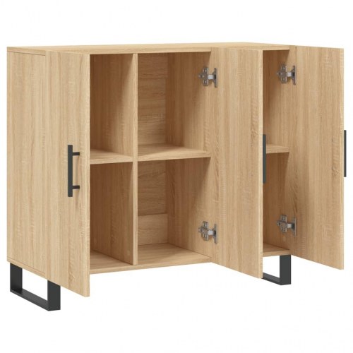 Skab/skænk 90 × 34 × 80 cm i konstrueret træ - sonoma-eg