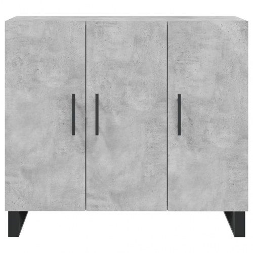 Skænk 90×34×80 cm i konstrueret træ - betongrå med metalben