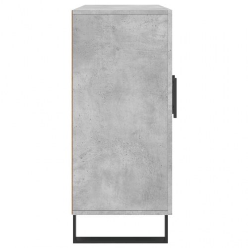 Skænk 90×34×80 cm i konstrueret træ - betongrå med metalben