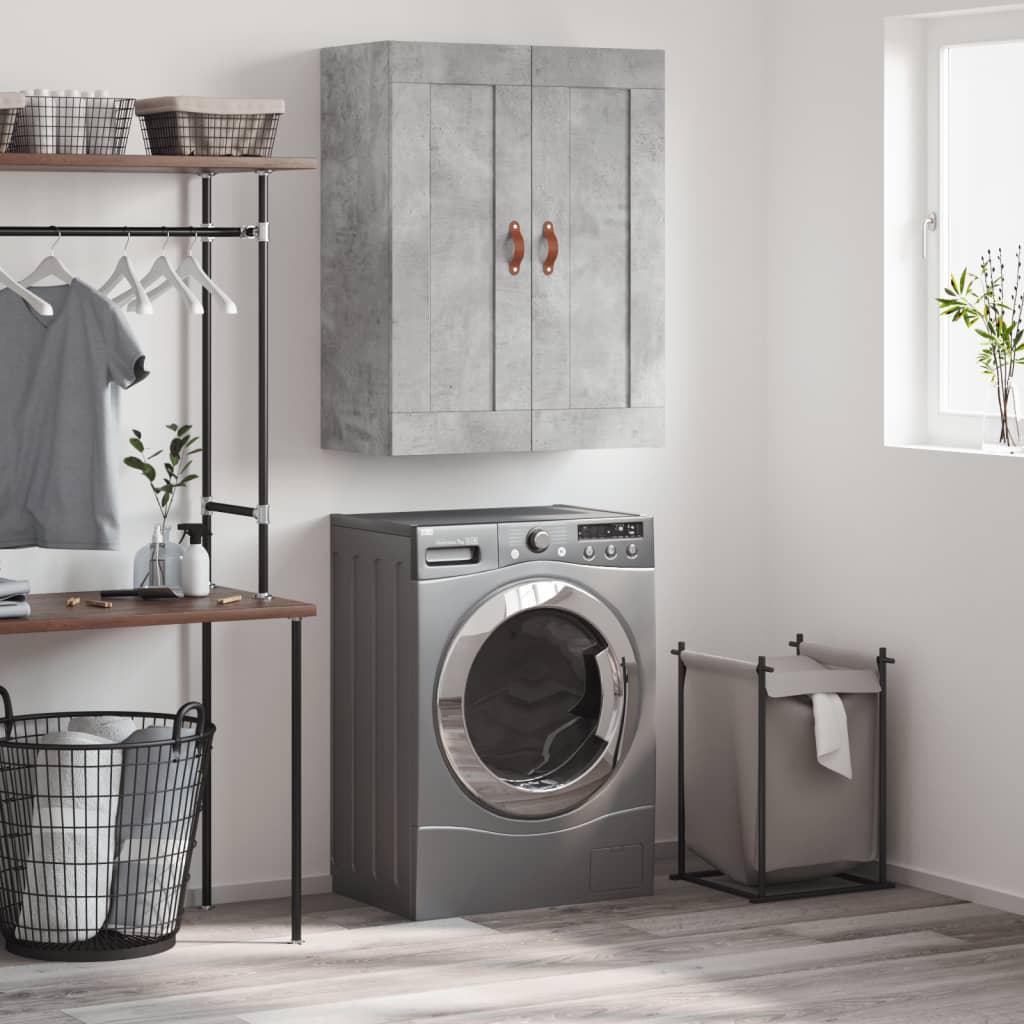 Vægskab 69,5x34x90 cm konstrueret træ betongrå billede