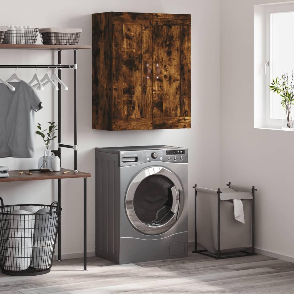 Vægskab 69,5x34x90 cm konstrueret træ røget sonoma-eg billede
