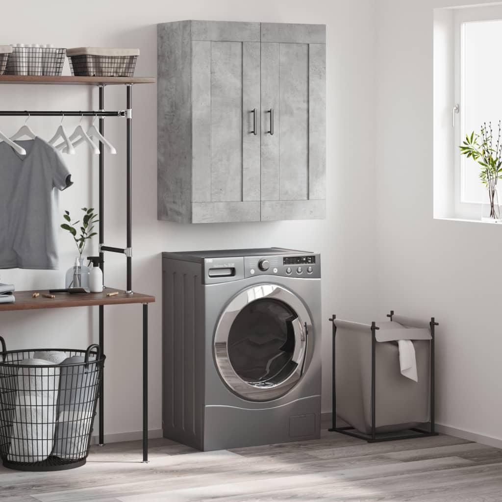 Vægskab 69,5x34x90 cm konstrueret træ betongrå billede