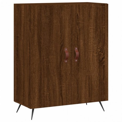 Højskab 69,5x34x180 cm konstrueret træ brun egetræsfarve