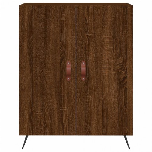 Højskab 69,5x34x180 cm konstrueret træ brun egetræsfarve