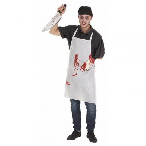 Slagter kostume til voksne - M/L Halloween forklæde