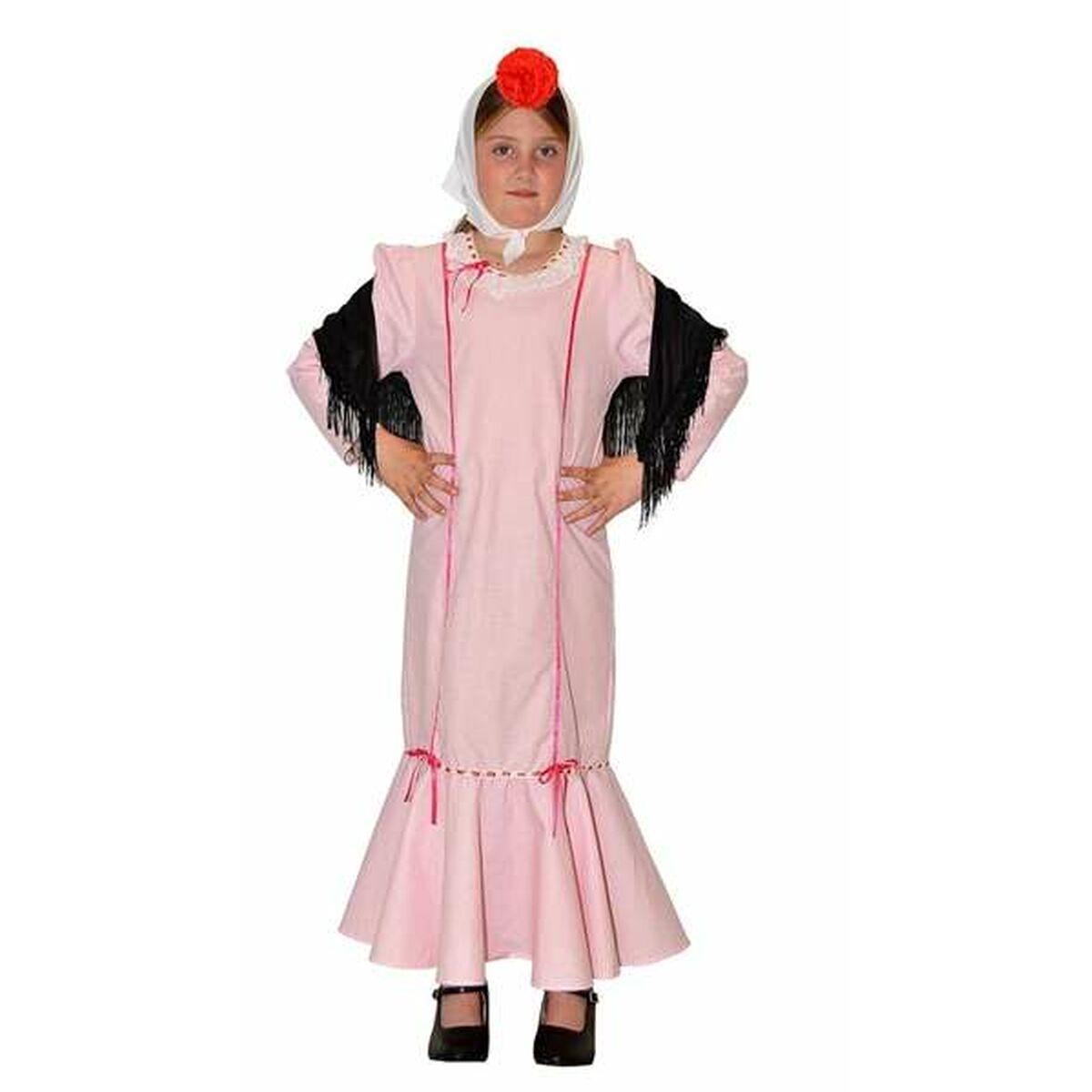 Chulapa børnekostume - pink 11-13 år (3 dele)