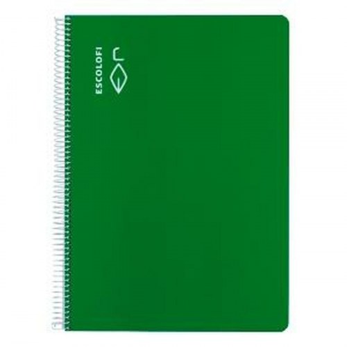 ESCOLOFI notesbog A4, grøn, spiral - 40 ark (5-pak)