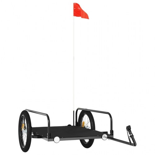 Cykelanhænger 135x70x37 cm jern sort