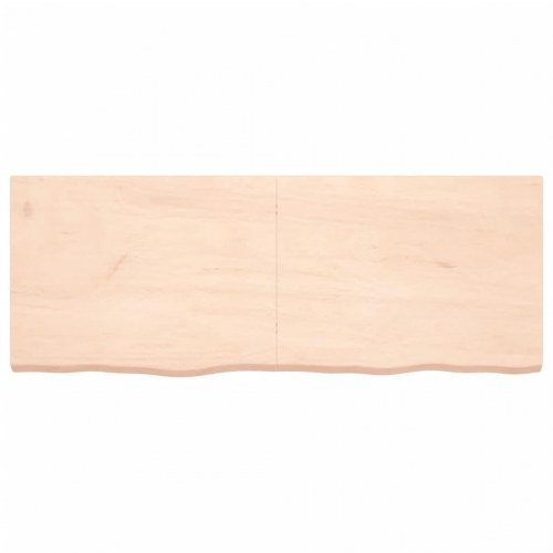 Væghylde 160x60x(2-6) cm ubehandlet massivt egetræ