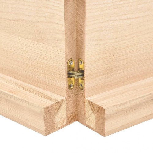 Væghylde 160x60x(2-6) cm ubehandlet massivt egetræ