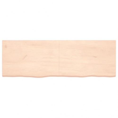 Væghylde 180x60x(2-4) cm ubehandlet massivt egetræ