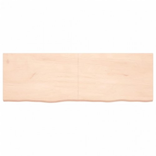 Væghylde 180x60x(2-6) cm ubehandlet massivt egetræ