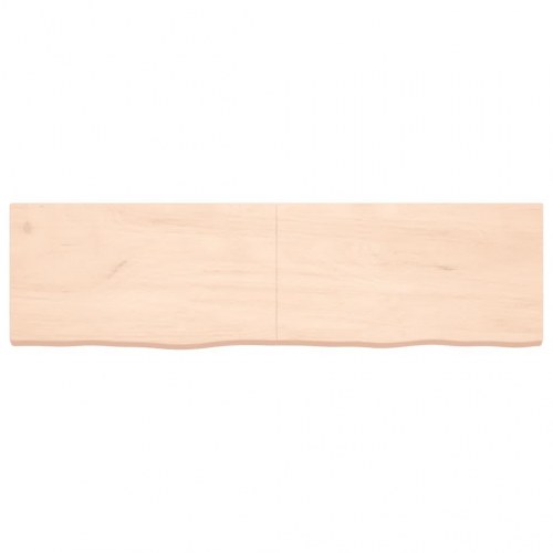 Væghylde 180x50x(2-6) cm ubehandlet massivt egetræ