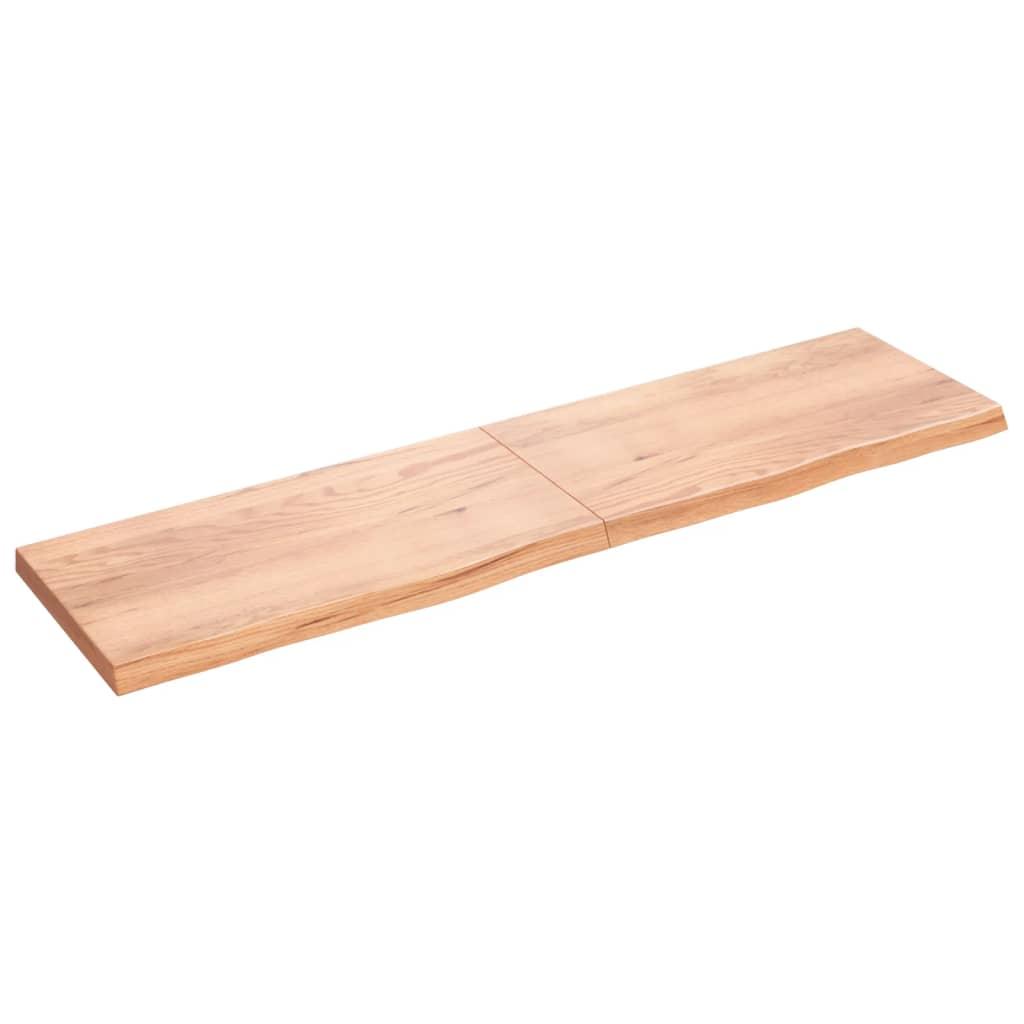 Væghylde 200x50x2 6 Cm Behandlet Massivt Egetræ Lysebrun