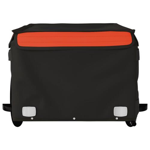 Cykelanhænger 45 kg jern sort og orange