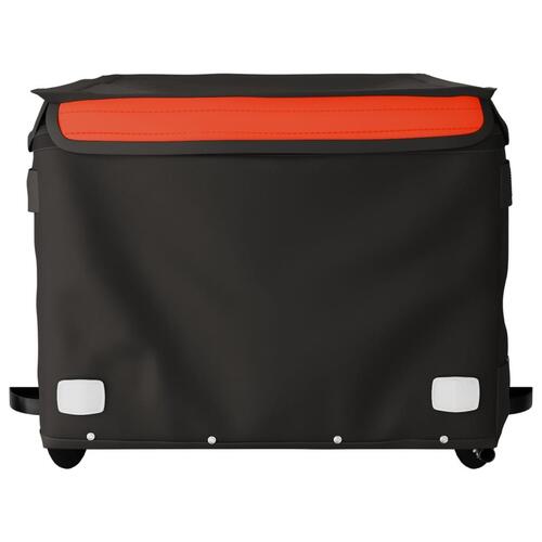 Cykelanhænger 45 kg jern sort og orange