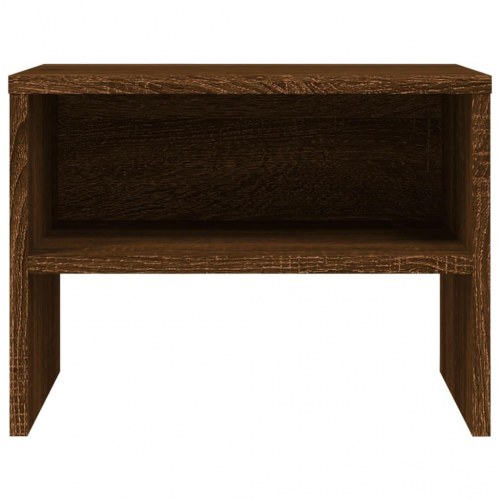 Sengeborde 2 stk. 40x30x30 cm konstrueret træ brun egetræ