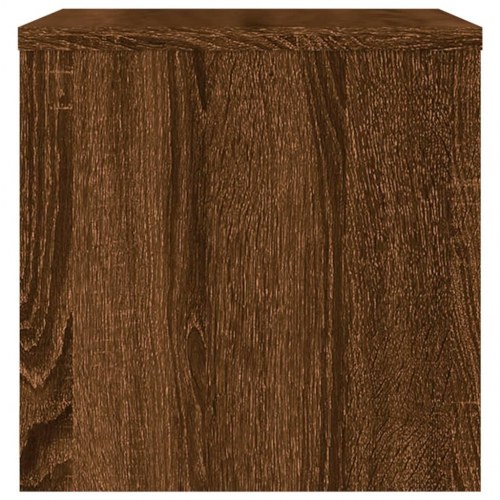 Sengeborde 2 stk. 40x30x30 cm konstrueret træ brun egetræ