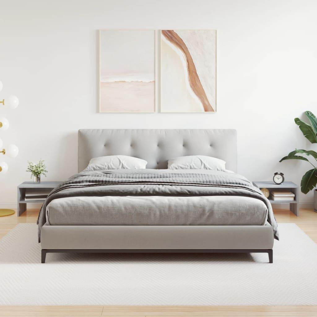 Sengeborde 2 stk. 40x30x30 cm konstrueret træ grå sonoma-eg billede