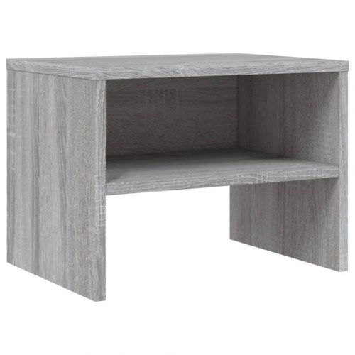Sengeborde 2 stk. 40 x 30 x 30 cm - grå sonoma-eg