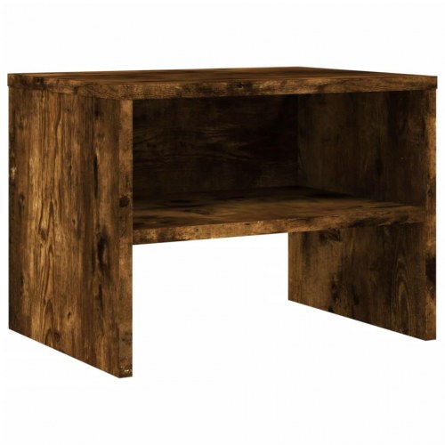 Sengebord 40×30×30 cm i konstrueret træ - røget egetræsfarve