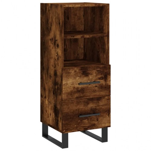 Skænk 34,5x34x90 cm konstrueret træ røget egetræsfarve