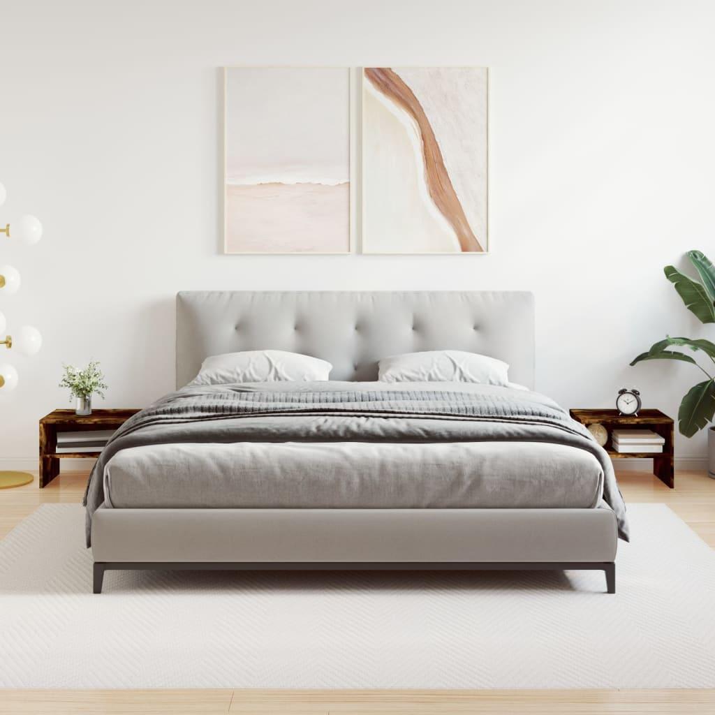 Sengeborde 2 stk. 40x30x30 cm konstrueret træ røget egetræ