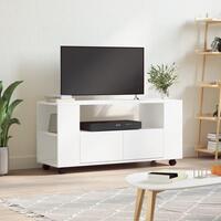 Tv-bord 102x34,5x43 cm konstrueret træ hvid