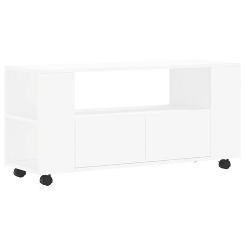 Tv-bord 102x34,5x43 cm konstrueret træ hvid