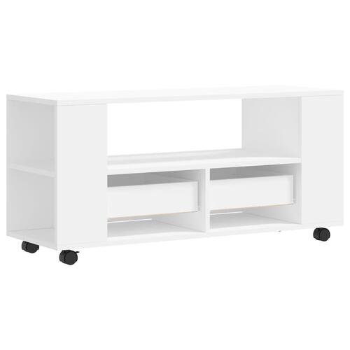 Tv-bord 102x34,5x43 cm konstrueret træ hvid