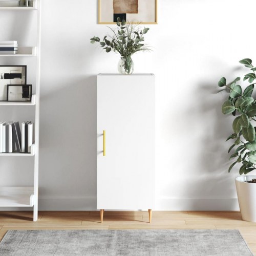 Skænk 34,5x34x90 cm konstrueret træ hvid