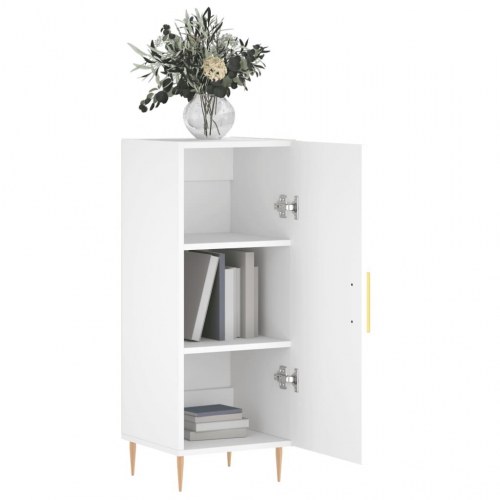 Skænk 34,5x34x90 cm konstrueret træ hvid
