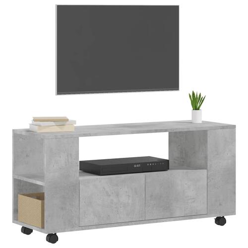 Tv-bord 102x34,5x43 cm konstrueret træ betongrå