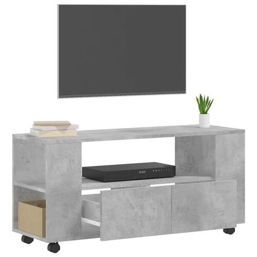 Tv-bord 102x34,5x43 cm konstrueret træ betongrå