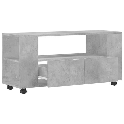 Tv-bord 102x34,5x43 cm konstrueret træ betongrå