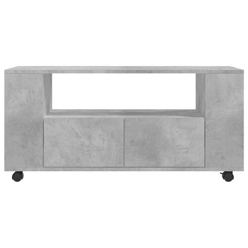 Tv-bord 102x34,5x43 cm konstrueret træ betongrå