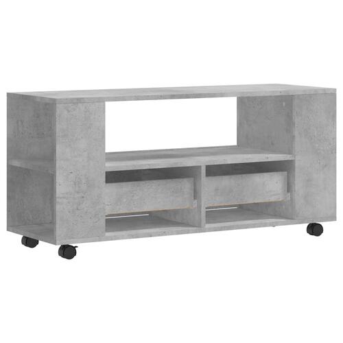 Tv-bord 102x34,5x43 cm konstrueret træ betongrå